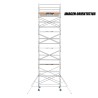 Torre móvil PREMIUM de aluminio ancha 135x190 de 12,3 m Altura de trabajo